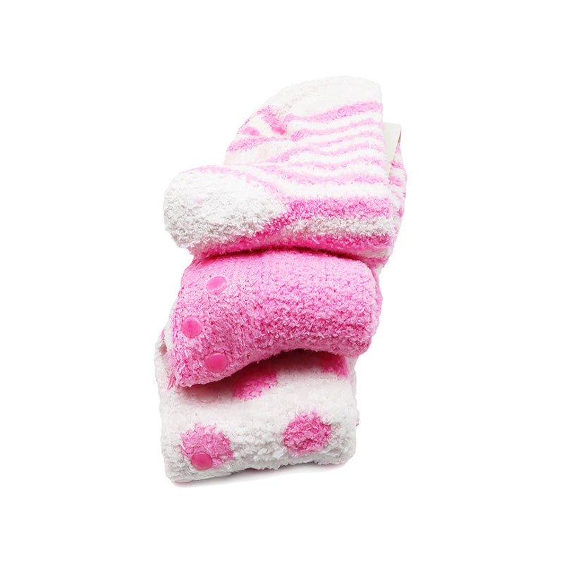 Ladies Pink Cosy Socks 3Pack