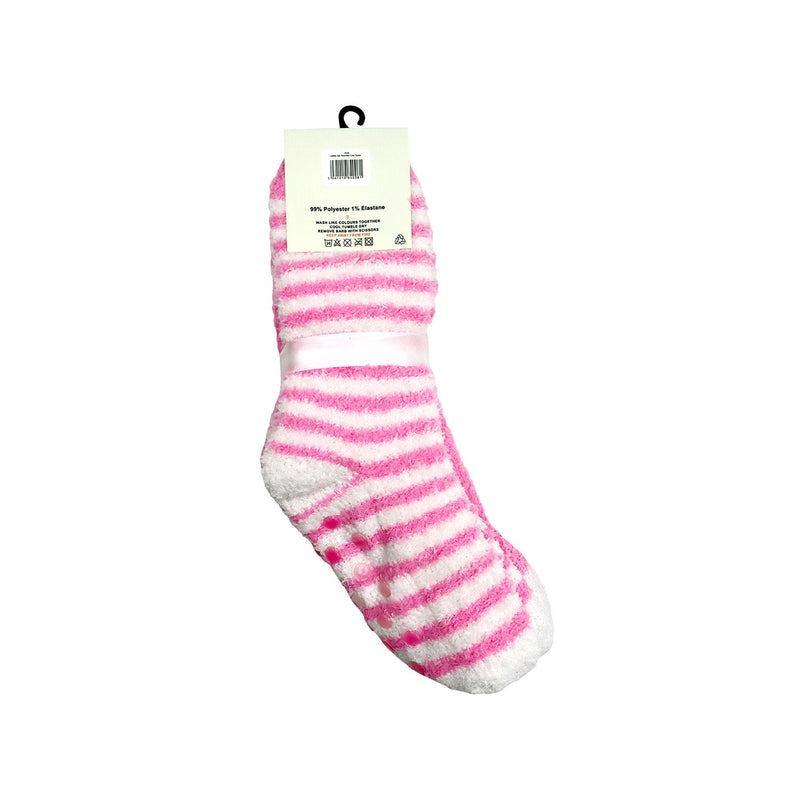 Ladies Pink Cosy Socks 3Pack