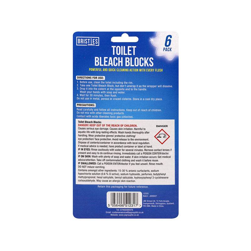 Toilet Block Bleach Blocks 6Pack