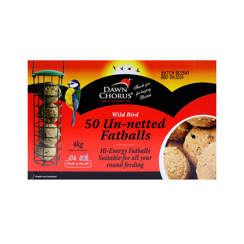 Un-Netted Fat Balls For Wild Birds 50 Refill Box