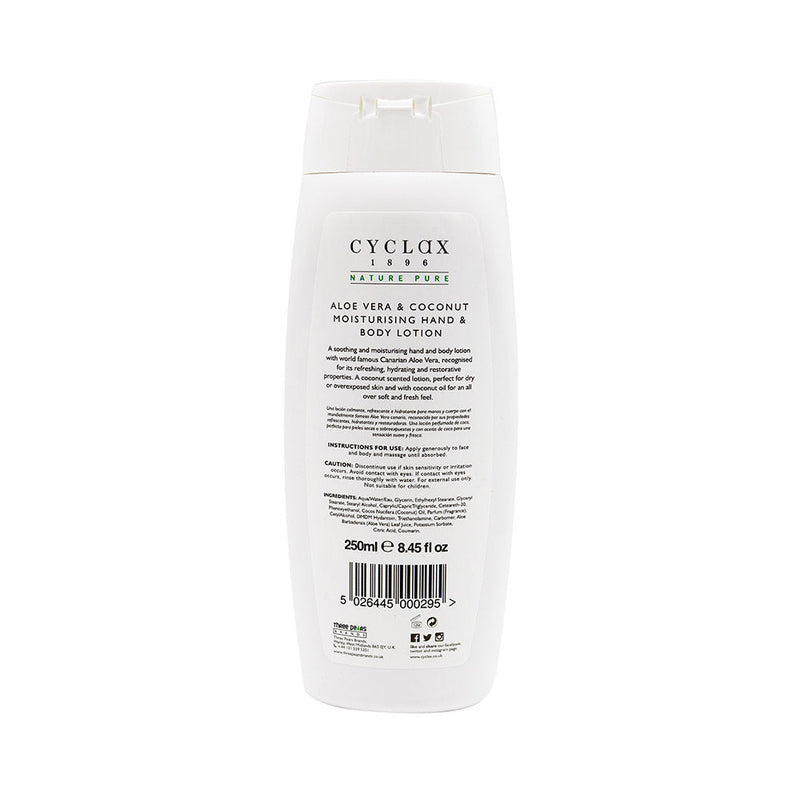 Cyclax Nature Pure Aloe Vera & Coconut Hand & Body Lotion 250ML