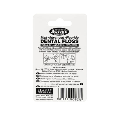 Active Oral Care Dental Floss Mint Waxed 100M