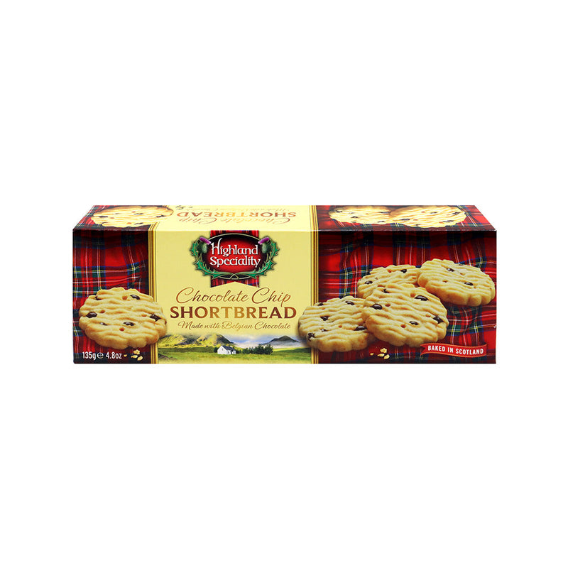Highland Speciality Chocolate Chip Shortbread 135g x 3Pack