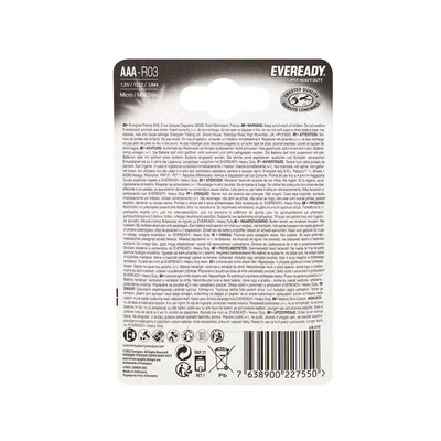Eveready Super Heavy Duty AAA Batteries