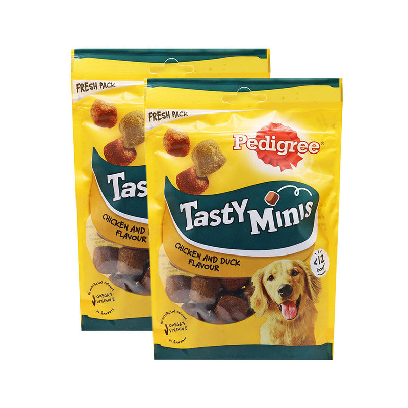 Pedigree Tasty Minis Chewy Slices Chicken & Duck 130g x 2Pack