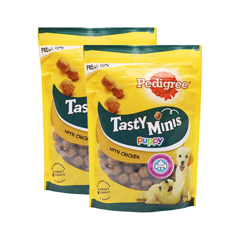 Pedigree Tasty Minis Chewy Slices Puppy Chicken 125g x 2Pack