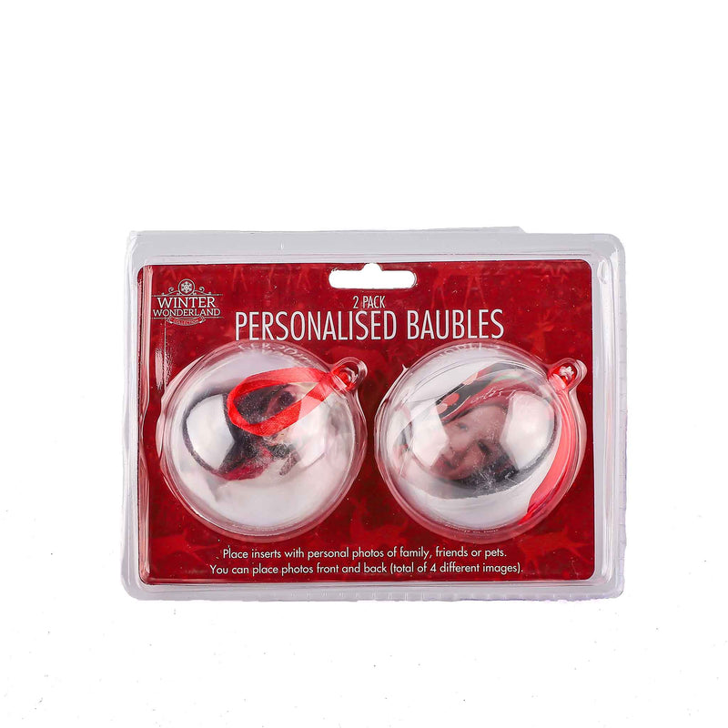 Personalised DIY Photo Baubles 2PK