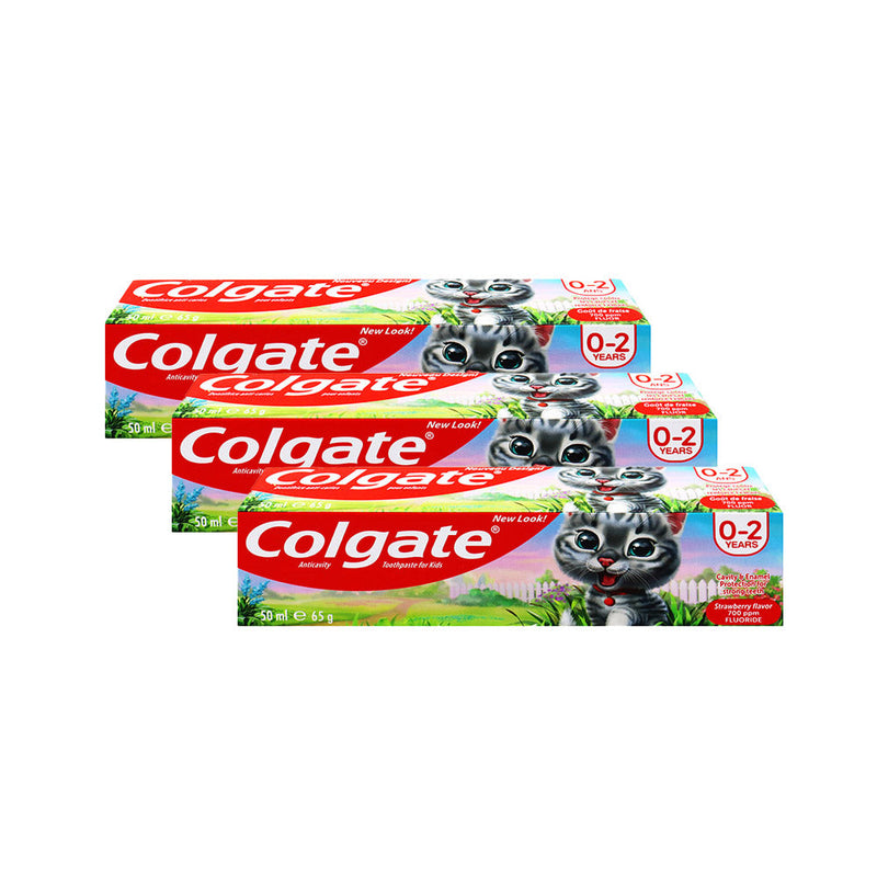 Colgate Kids Strawberry Toothpaste Cats 50ML 0-2 Years