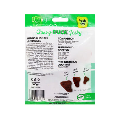 Chewy Duck Jerky Dog Treat 100g x 3Pack