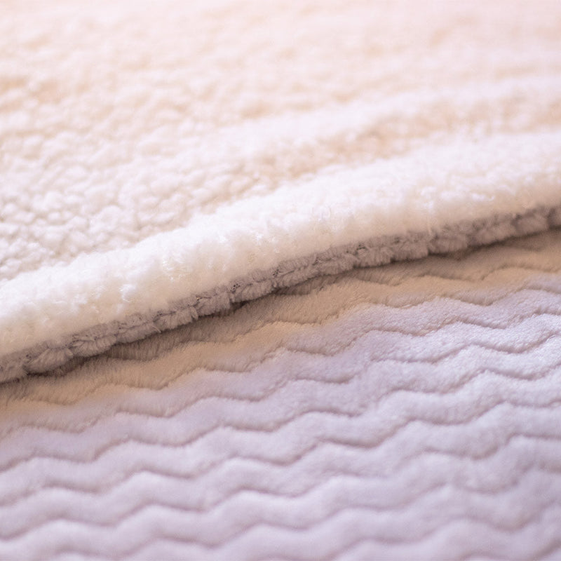 Jacquard Flannel Sherpa Throw130X160cm Grey