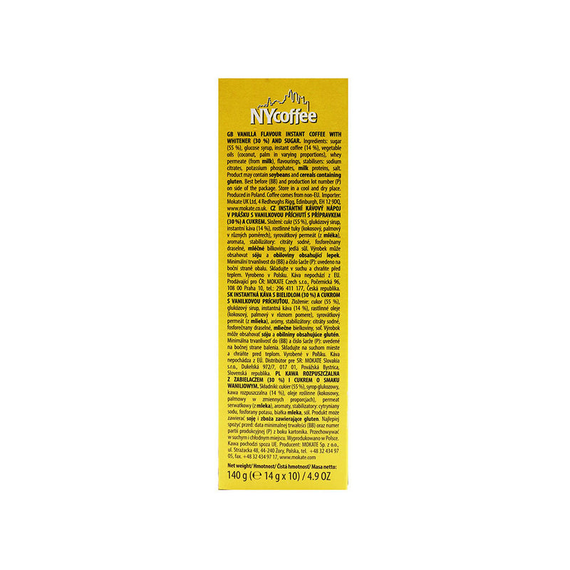 NY Coffee 3 In 1 Vanilla Flavour 10 Sachets