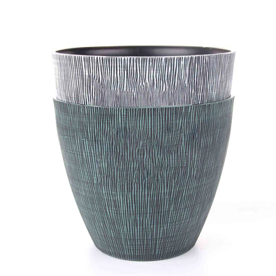 Allure Textured Effect Plastic Planter 9inch