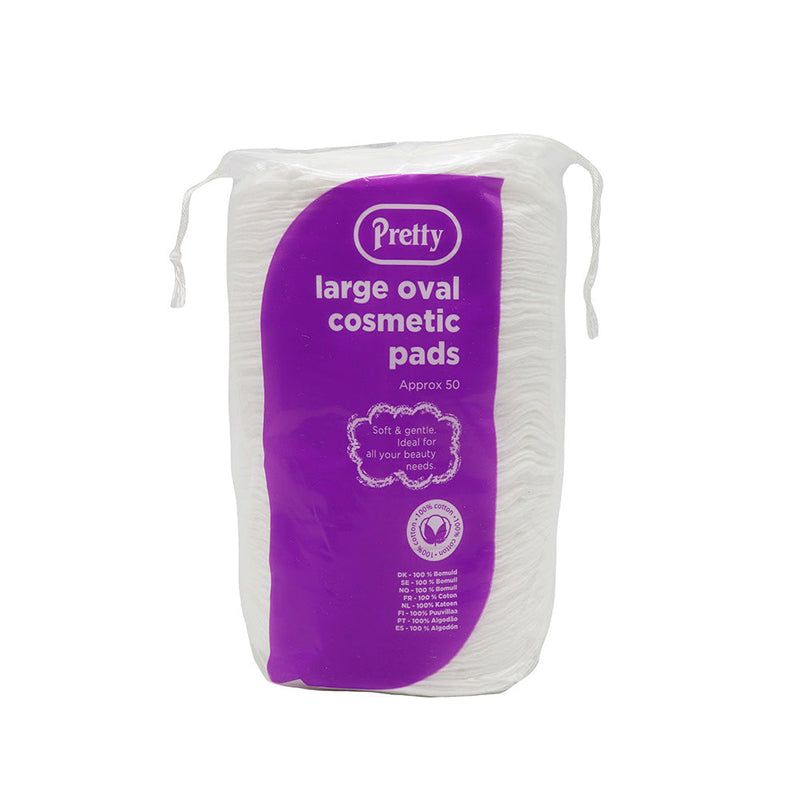Pretty Large Oval Cosmetic Pads 50 Pads