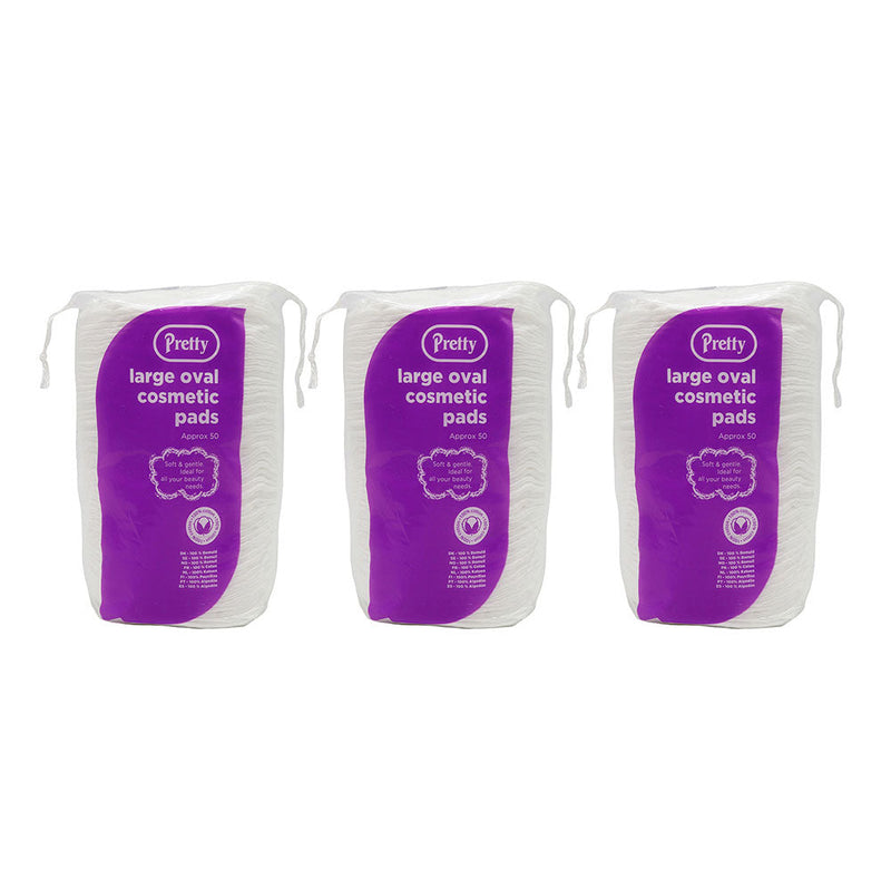 Pretty Large Oval Cosmetic Pads 50 Pads