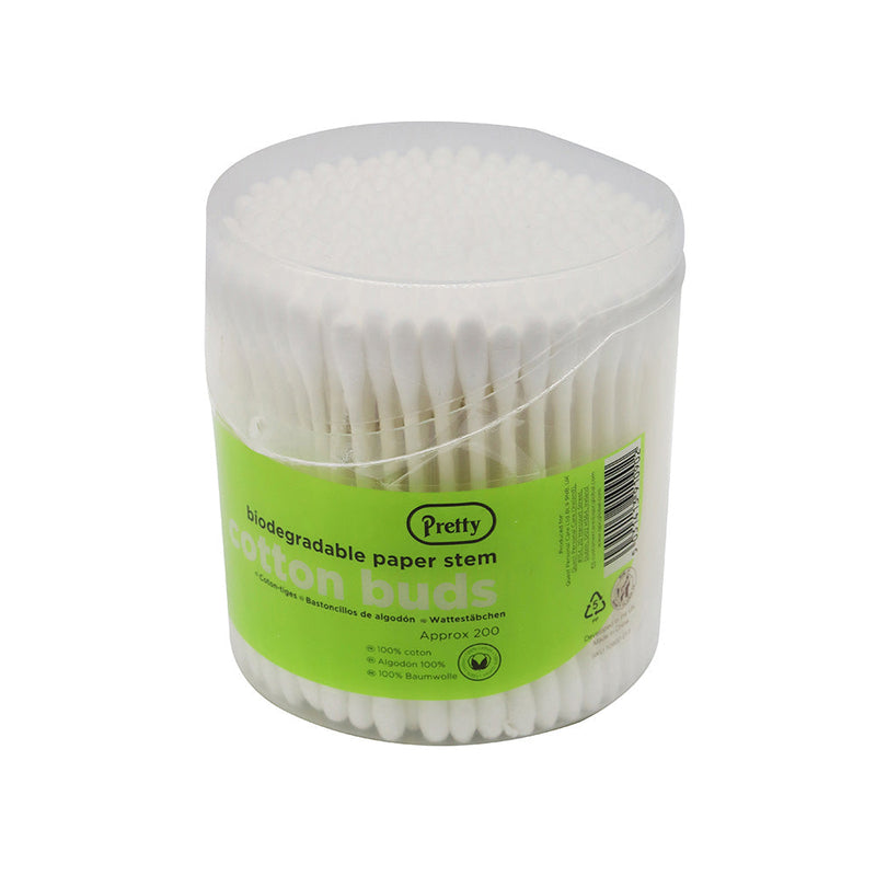 Pretty 200 Cotton Paper Stem Drum Buds