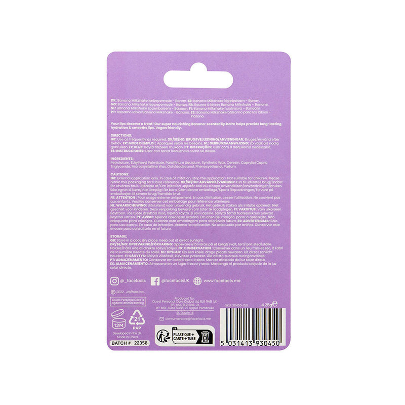 Face Facts Banana Milkshake Lip Balm 2Pack
