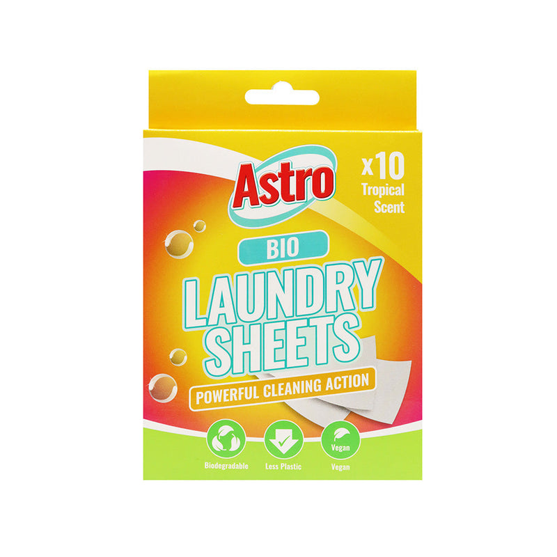 Bio Powerful Cleaning Action Laundry Sheets Tropical Scent 10Sheets