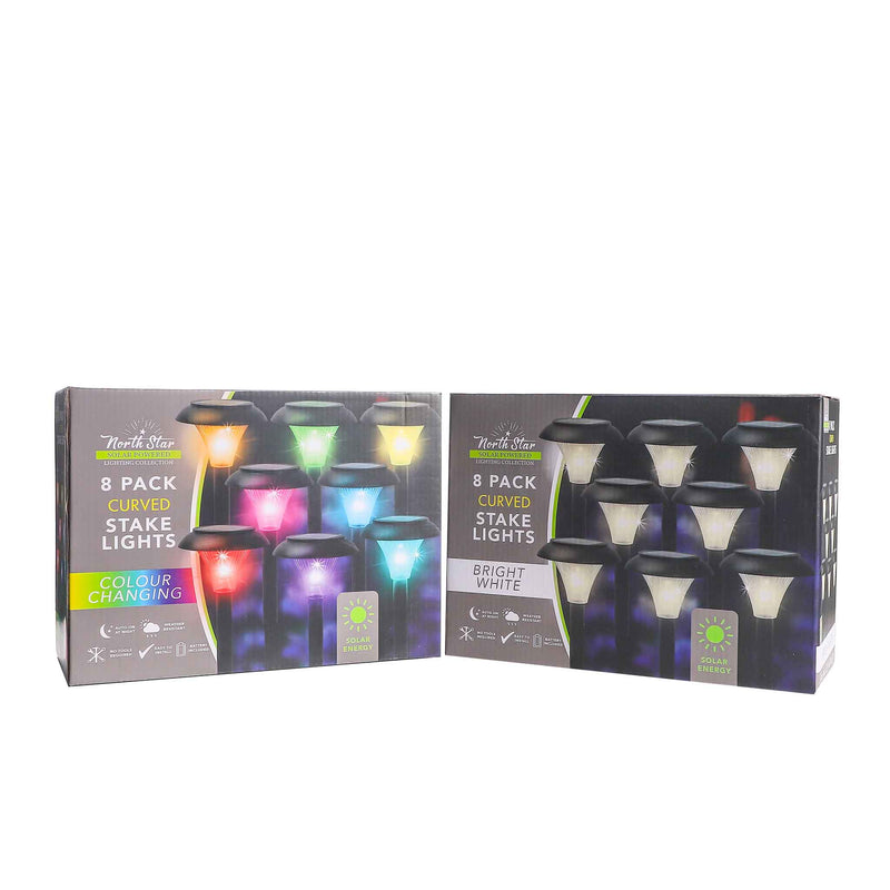 Curved Stake Solar Light Mix 8Pack