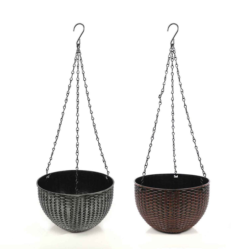 Metalic Effect Hanging Basket 9inch