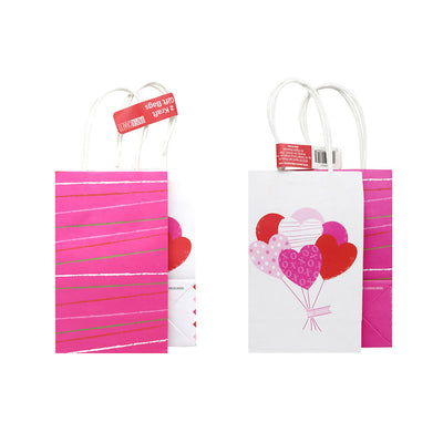 Small Kraft Valentine's Gift Bag 2Pack