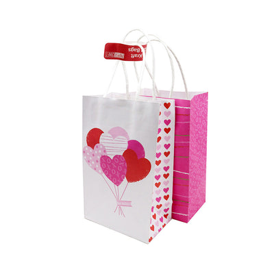 Small Kraft Valentine's Gift Bag 2Pack