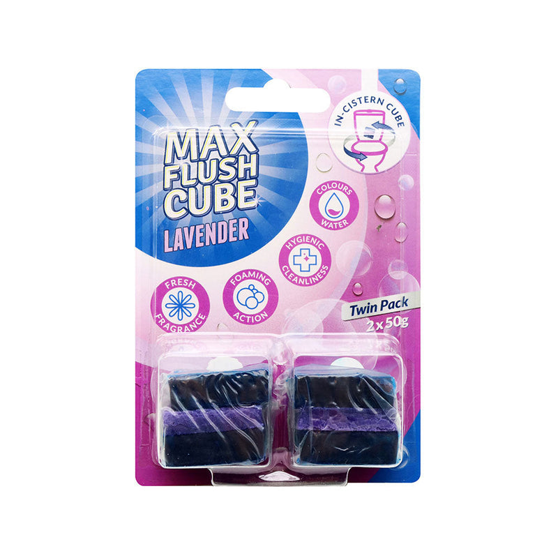 Max Flush Cube Lavender Toilet Cleaner 2x50g