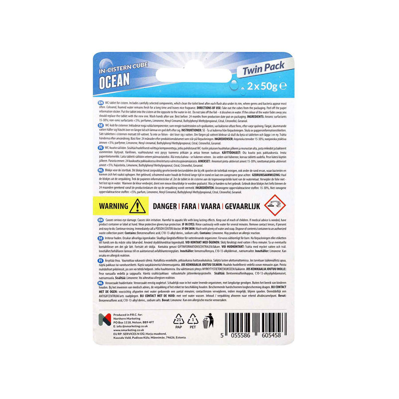 Max Flush Cube Ocean Toilet Cleaner 2x50g