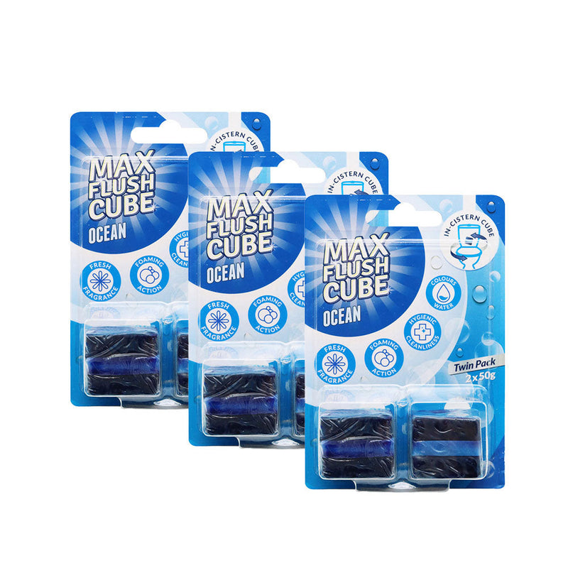 Max Flush Cube Ocean Toilet Cleaner 2x50g