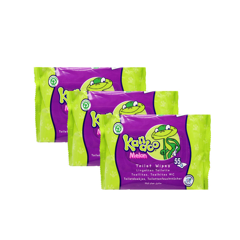 Kandoo Melon Toilet Wipes 55 Sheets