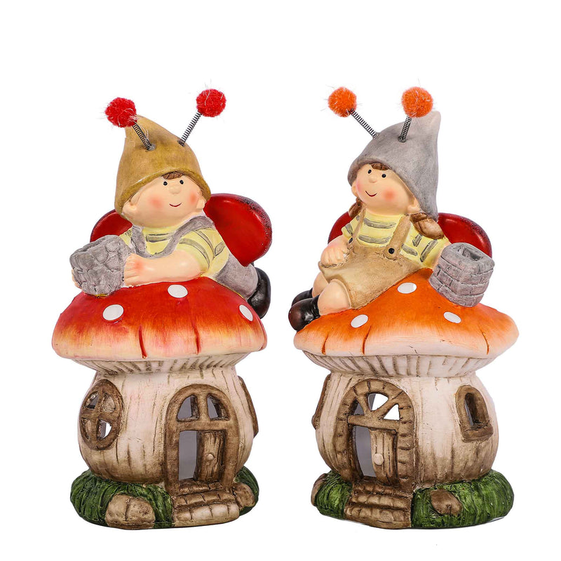 Toadstool & Child Garden Ornament