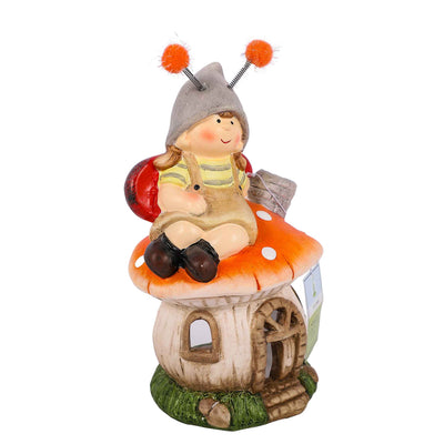 Toadstool & Child Garden Ornament