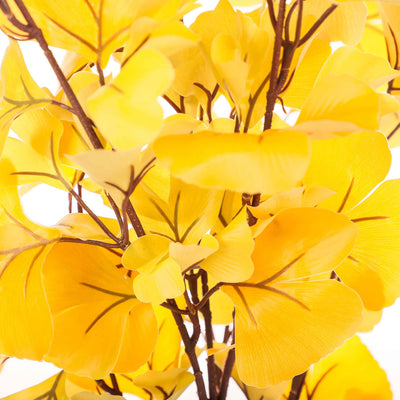 Artificial Yellow Gingko Leaf Plant 63cm