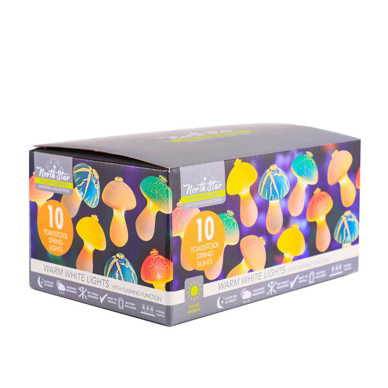 10 Toadstool String Light - Warm White