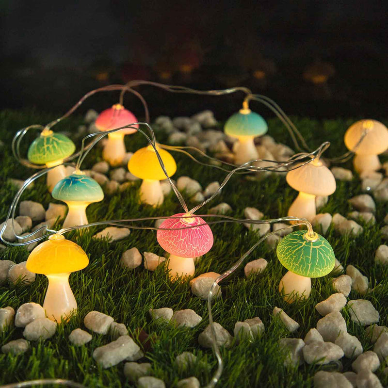 10 Toadstool String Light - Warm White