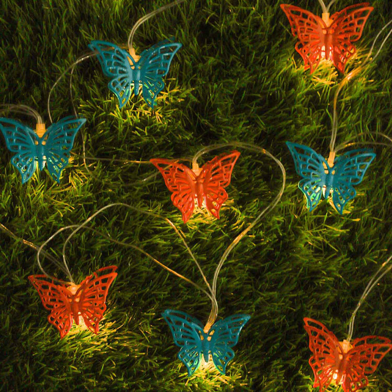 10 Metal Butterfly String Lights - Warm White
