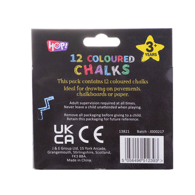 Coloured Chalk 12 PCS