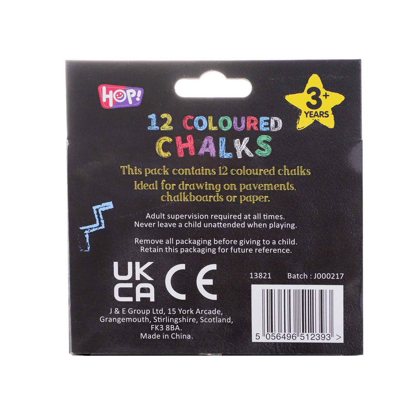 Coloured Chalk 12 PCS