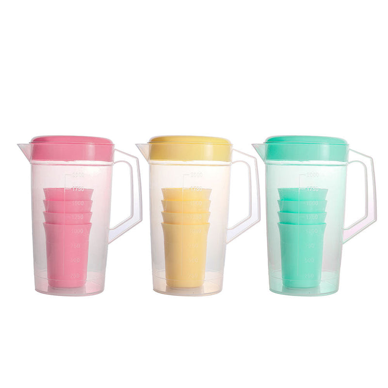 Plastic Jug With 4 Cups 2L