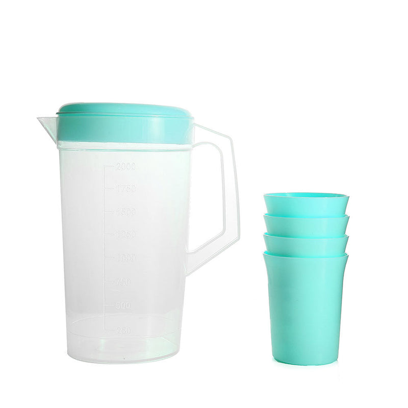 Plastic Jug With 4 Cups 2L