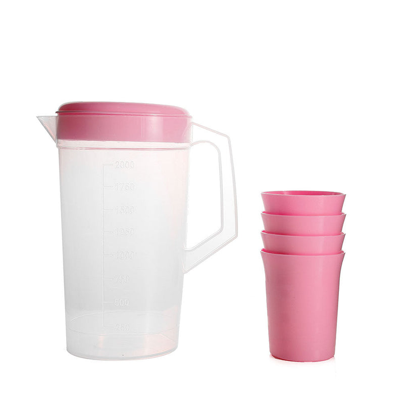 Plastic Jug With 4 Cups 2L
