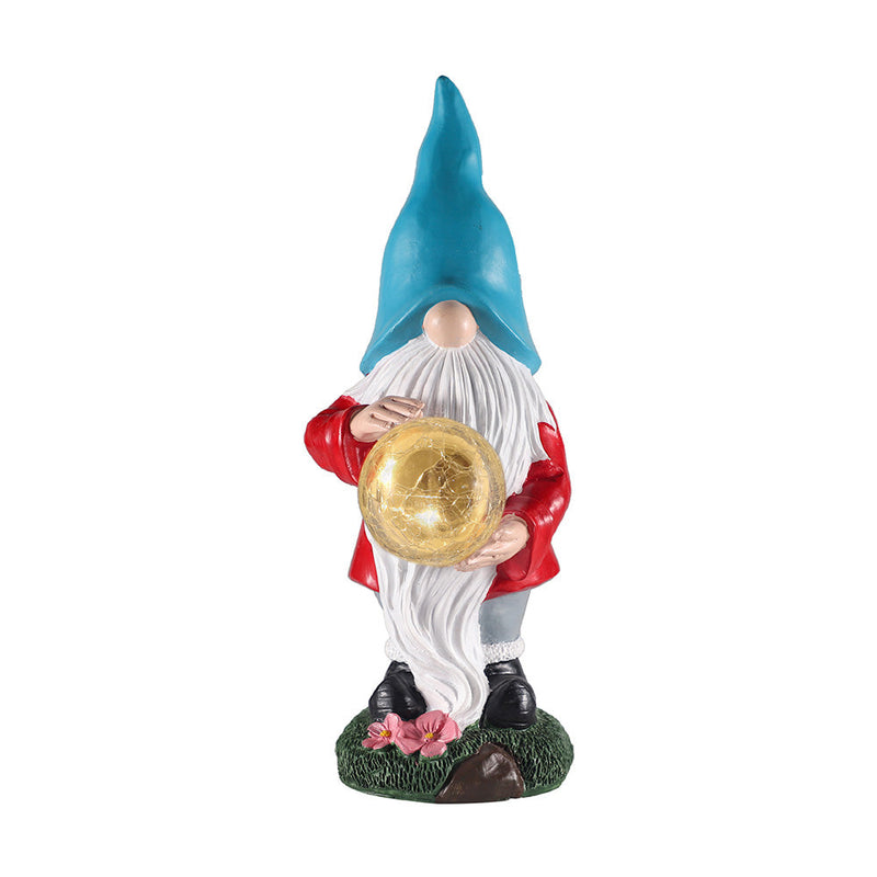 Gnome LED Crystal Ball Ornament