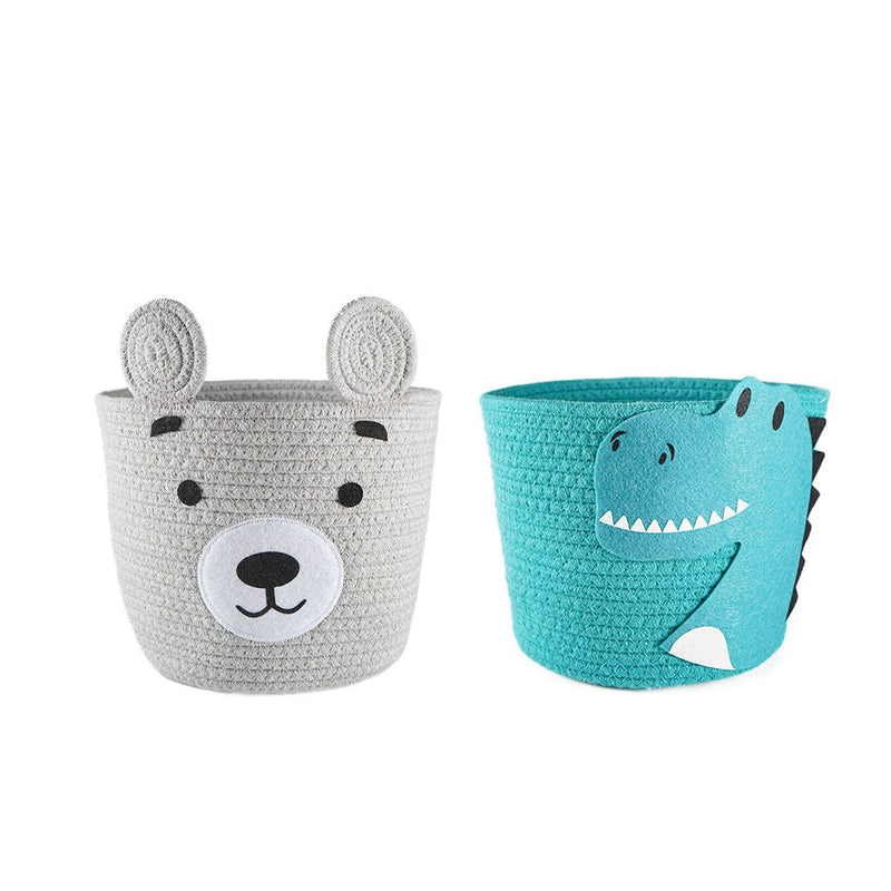 Animal Storage Basket Dino & Bear 25x20x18cm
