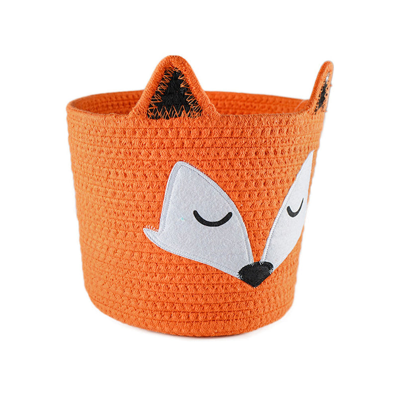 Animal Storage Cotton Foldable Organizer Basket Unicorn & Fox 25x20x18cm