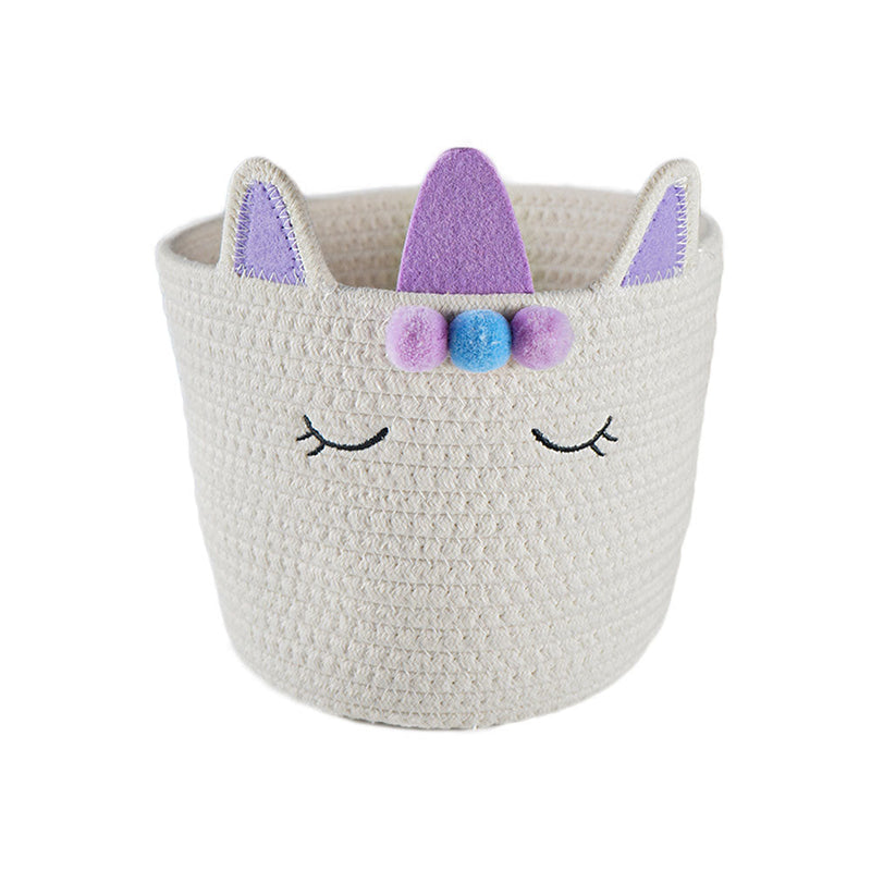Animal Storage Cotton Foldable Organizer Basket Unicorn & Fox 25x20x18cm