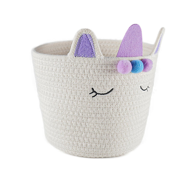 Animal Storage Cotton Foldable Organizer Basket Unicorn & Fox 25x20x18cm