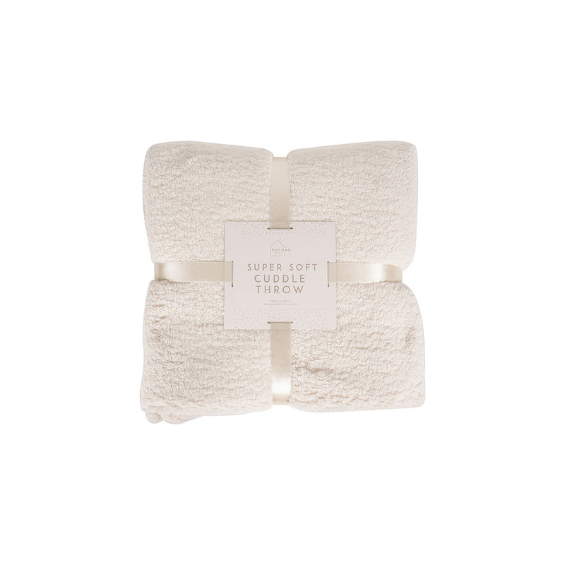 Super Soft Cuddle Throw Cream 130x180cm