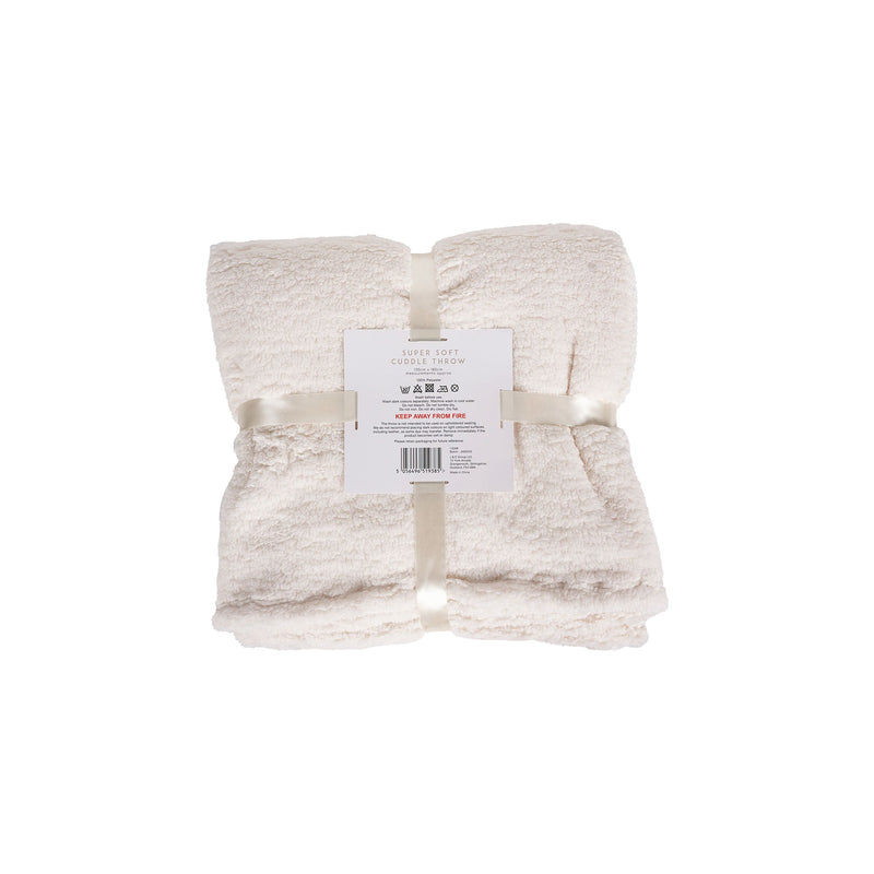 Super Soft Cuddle Throw Cream 130x180cm
