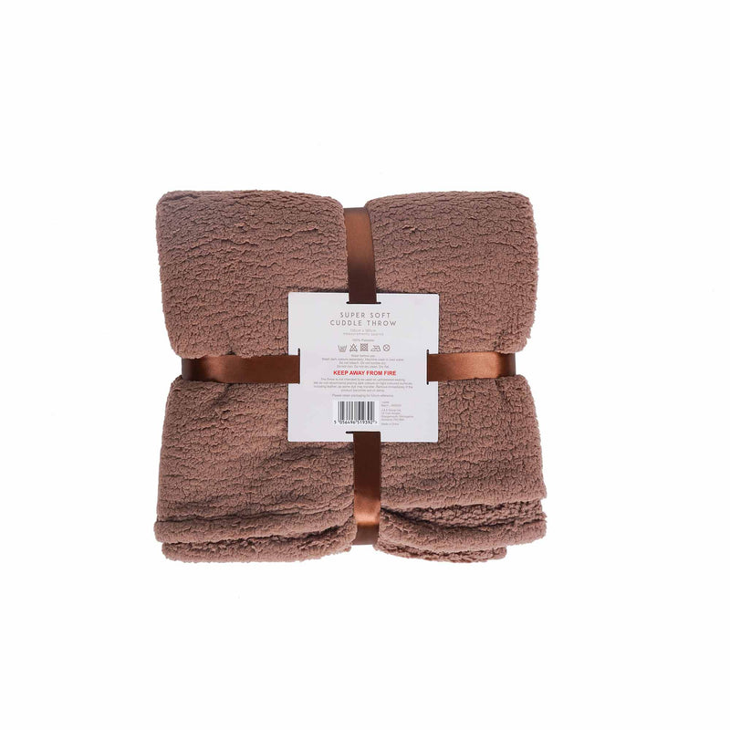 Super Soft Cuddle Throw Light Brown 130x180cm