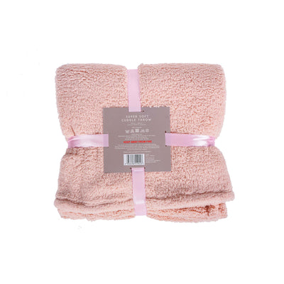 Super Soft Cuddle Throw Pink 130x180cm