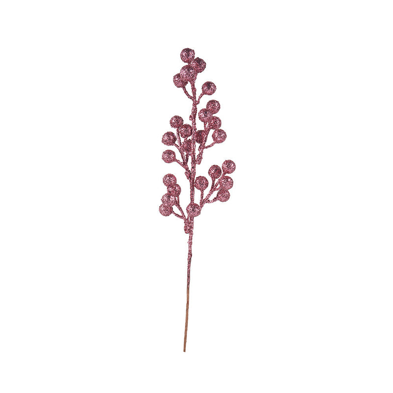 Artificial Glitter Berry Branch